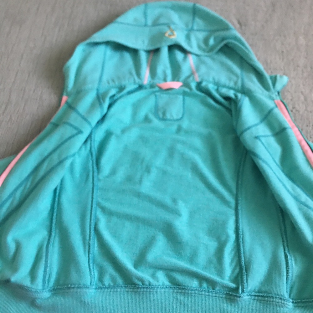 Teal Ivivva Lululemon Practice Jacket Girls zip up - Picture 2 of 6